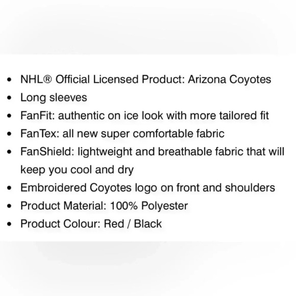 🆕Youth  | Arizona Coyotes NHL Breakaway Jersey - Picture 6 of 15